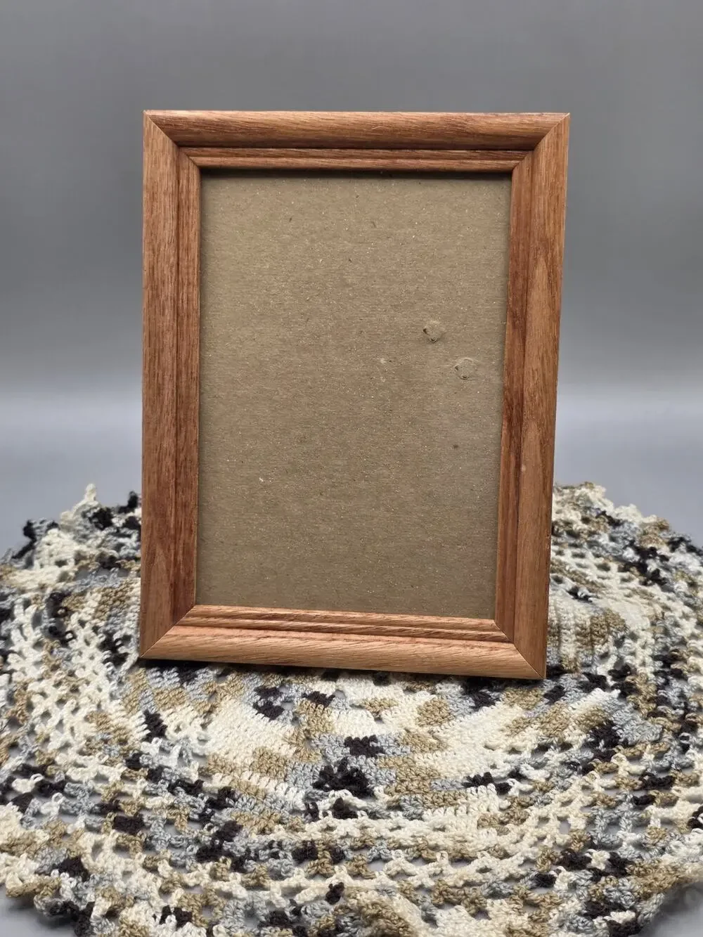 Vintage Solid Wood Oak Picture Frame 5x7 Tabletop Wall Hanging Farmhouse